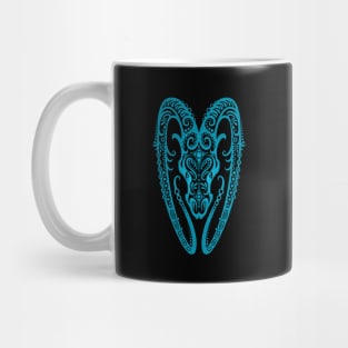 Blue Aries Zodiac Sign Mug